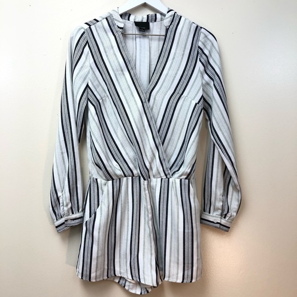 Lumiere striped surplice romper small - Picture 4 of 8